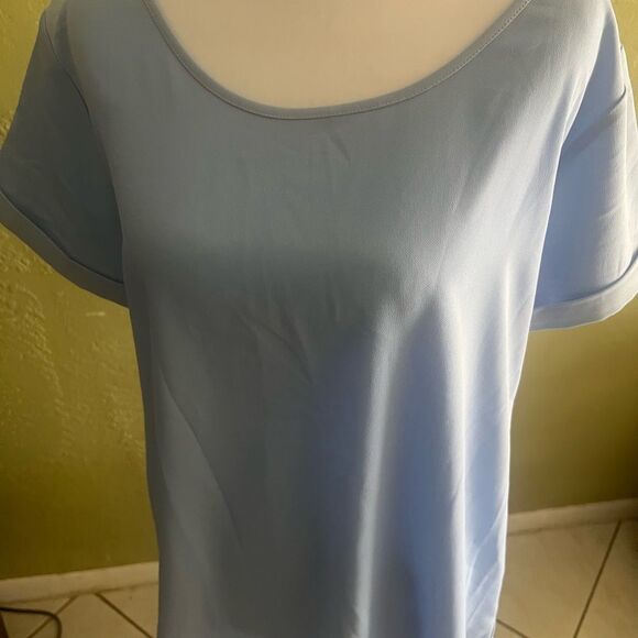 Express Blue Fitted Short Sleeve T-Shirt - Picture 1 of 6